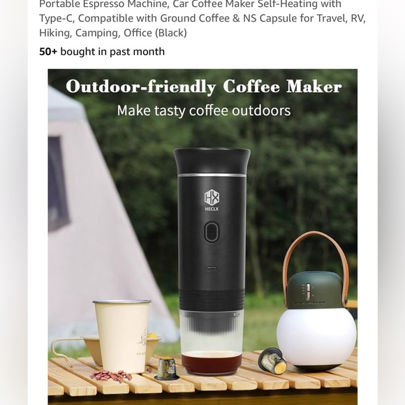 Portable Espresso Machine, Car Coffee Maker Self-Heating with Type-C, Compatible - Picture 4 of 15